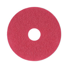 Boardwalk® Buffing Floor Pads, 13" Diameter, Red, 5/Carton