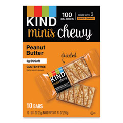 KIND Minis Chewy, Peanut Butter, 0.81 oz 10/Pack